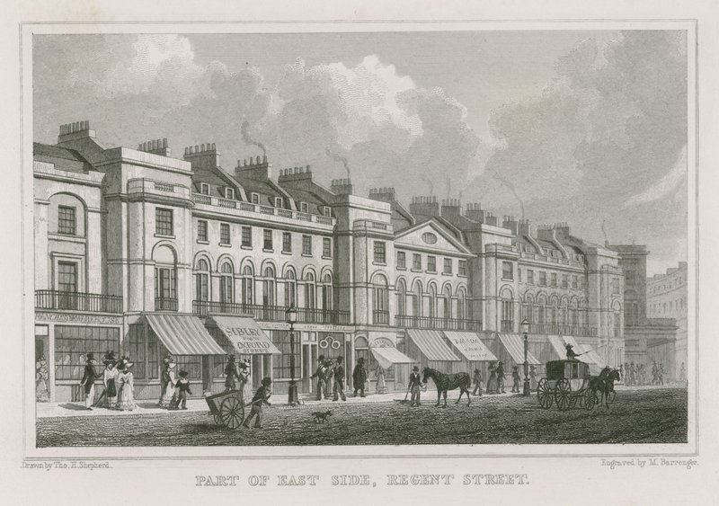 Partie du côté est de Regent Street, Londres - Thomas Hosmer Shepherd