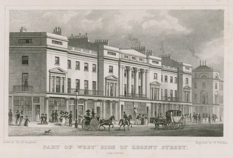 Partie ouest de Regent Street, Londres - Thomas Hosmer Shepherd
