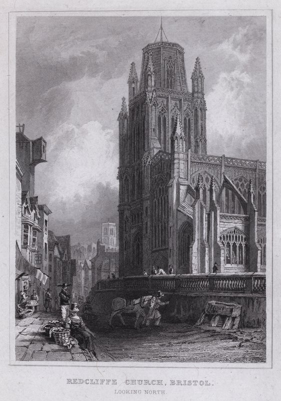 Église de Redcliffe, Bristol, vue vers le nord - Thomas Hosmer Shepherd