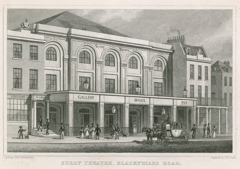 Théâtre de Surrey, Blackfriars Road, Londres - Thomas Hosmer Shepherd