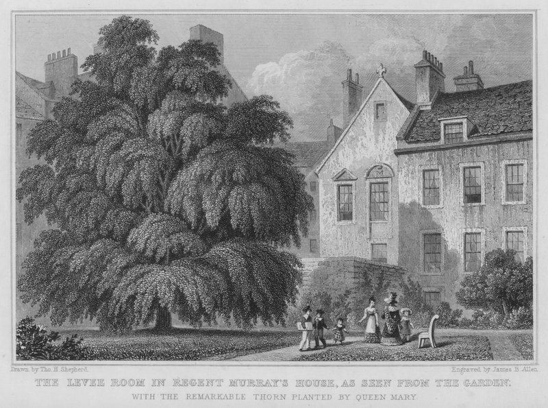 La salle de réception dans la maison de Regent Murray, vue du jardin (gravure) - Thomas Hosmer Shepherd