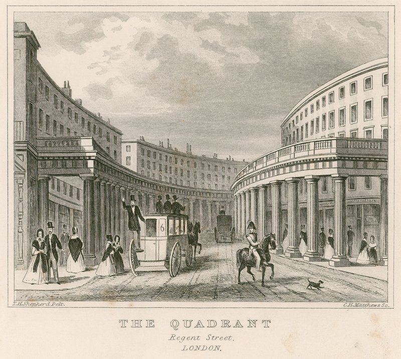 Le Quadrant, Regent Street, Londres - Thomas Hosmer Shepherd