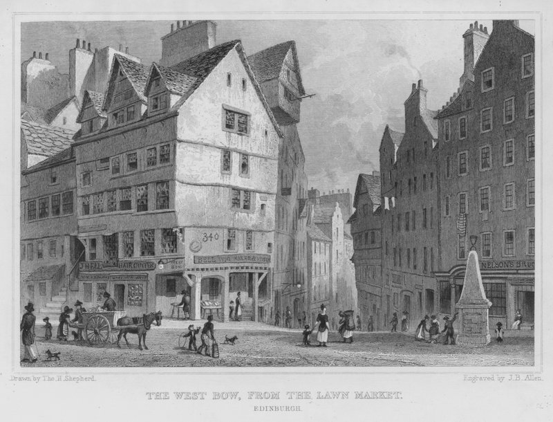 Le West Bow, depuis le Lawn Market, Édimbourg - Thomas Hosmer Shepherd