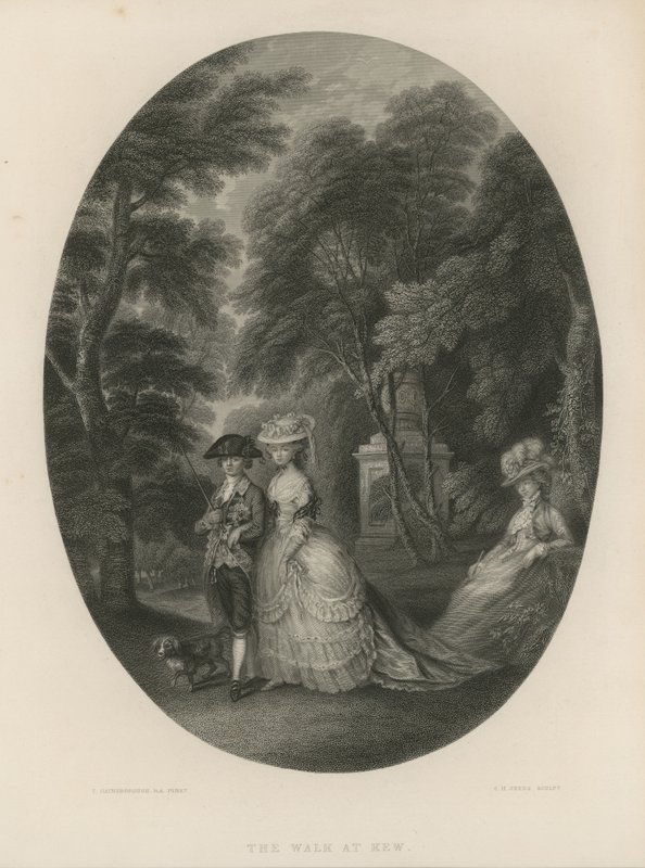 La promenade à Kew, Londres - Thomas Hosmer Shepherd