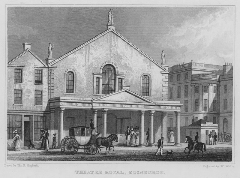 Théâtre Royal, Édimbourg (gravure) - Thomas Hosmer Shepherd