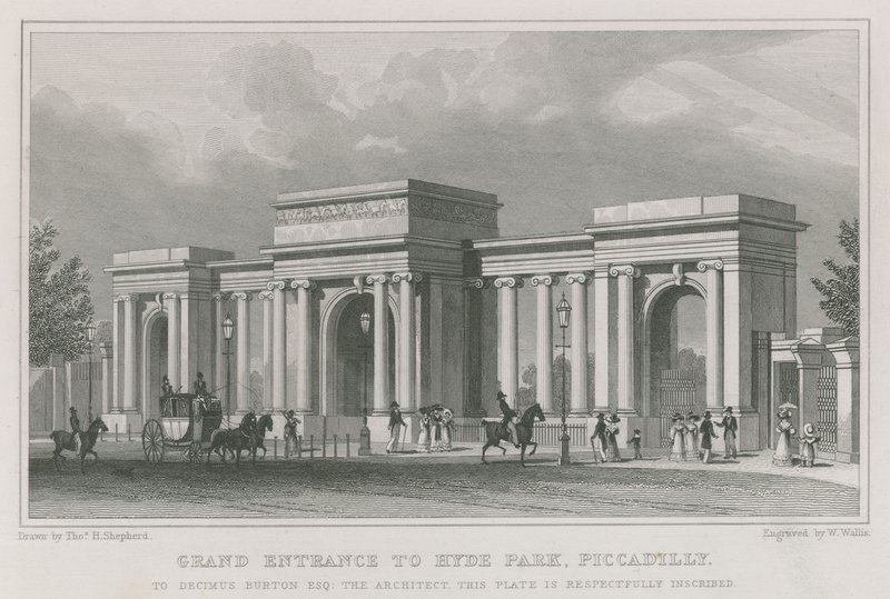 Arc de triomphe, entrée de Hyde Park, Londres - Thomas Hosmer Shepherd