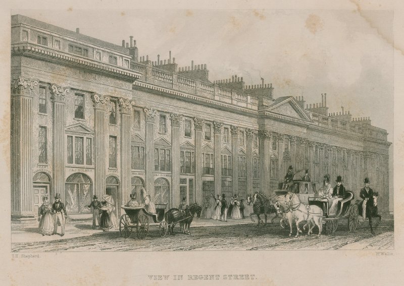Vue de Regent Street, Londres, côté ouest - Thomas Hosmer Shepherd