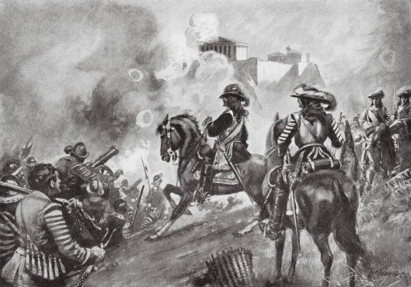 Francesco Morosini bombarde le Parthénon - Thomas Hutchison Peddie