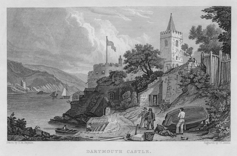 Château de Dartmouth (gravure) - Thomas Mann (after) Baynes