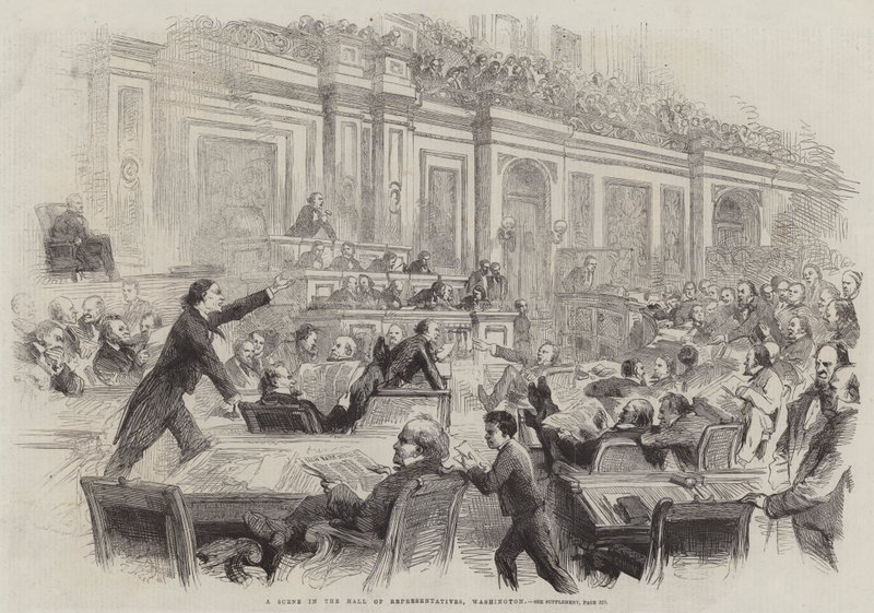 Une scène dans la salle des représentants, Washington - Thomas Nast