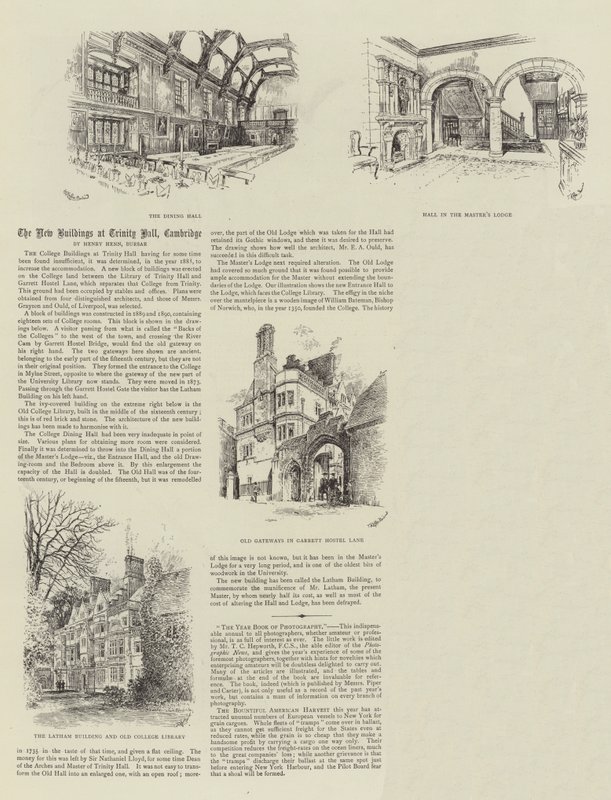 Les nouveaux bâtiments à Trinity Hall, Cambridge - Thomas Raffles Davison