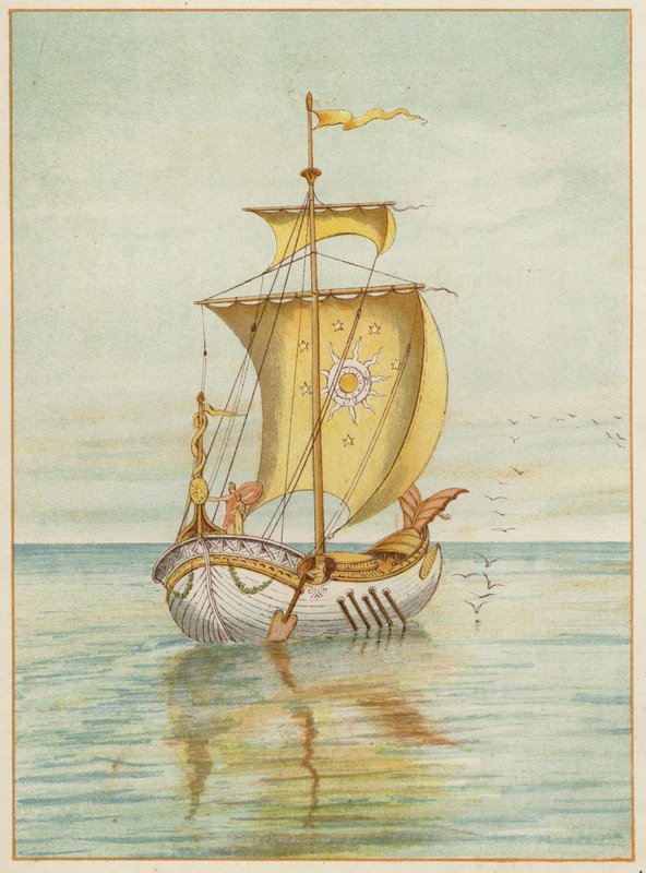 Persée et Andromède à la dérive (lithographie en couleur) - Thomas Ralph Spence