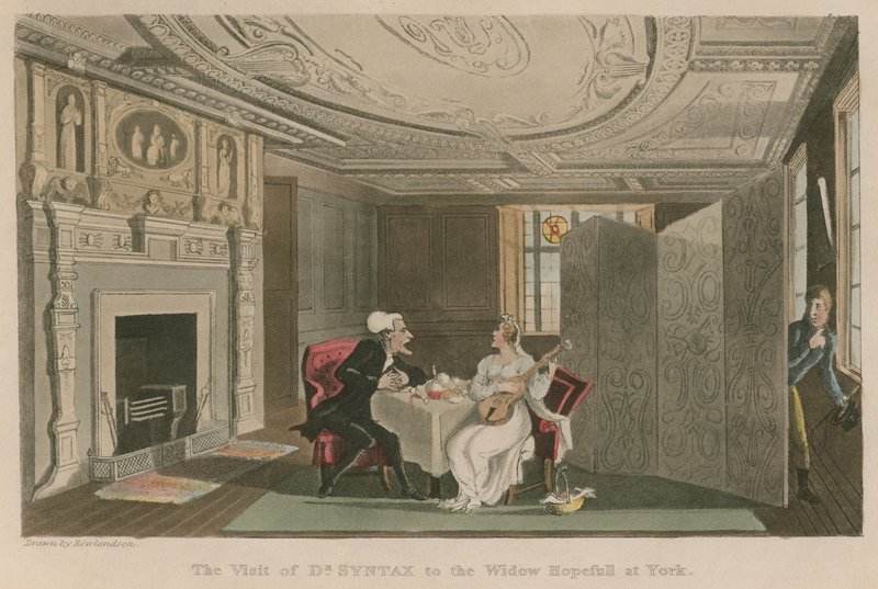 La visite du Dr Syntax à la veuve Hopefull à York - Thomas Rowlandson