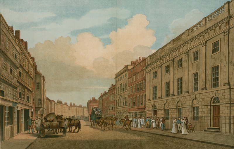 Maison occupée par la Compagnie des Indes orientales, Leadenhall Street, Londres, refaite en 1726 - Thomas Snr. Malton