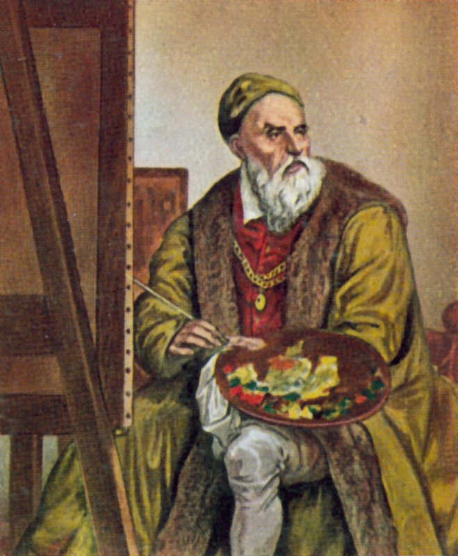 Titien, artiste italien (lithographie en couleur) - Titian (c.1488 1576) (after)