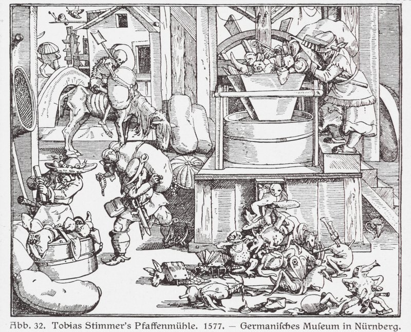 Prêtres catholiques passés à la moulinette - Tobias Stimmer