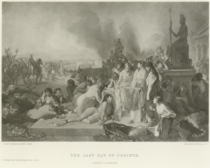 Le dernier jour de Corinthe (gravure) - Tony Robert Fleury