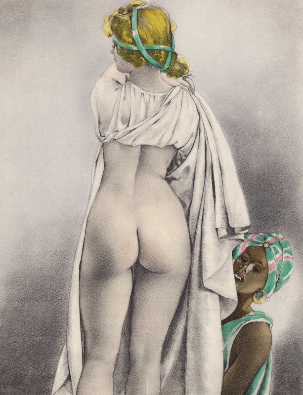 Brunelleschi illustration for Contes et Nouvelles de La Fontaine (colour litho) - Umberto (after) Brunelleschi