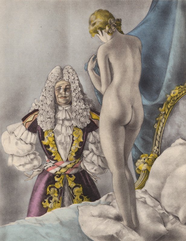 Brunelleschi illustration for Contes et Nouvelles de La Fontaine (colour litho) - Umberto (after) Brunelleschi