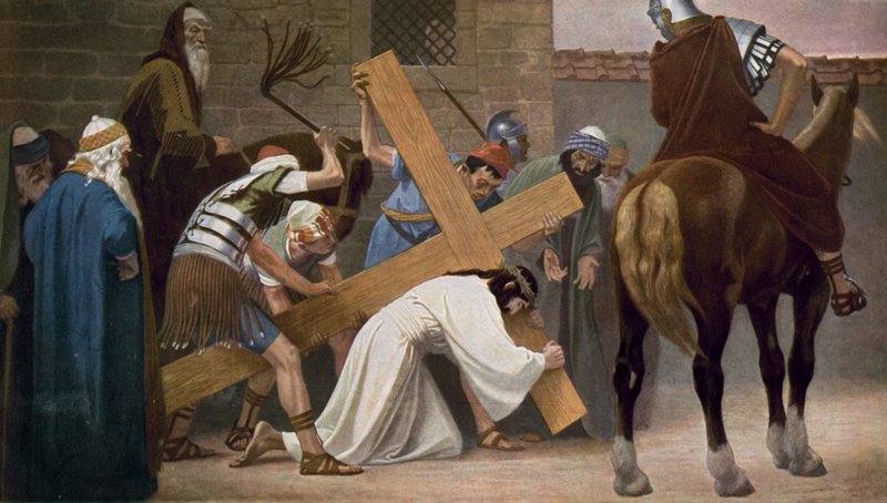 Jésus tombe pour la première fois en portant sa croix - Unbekannt Unbekannt