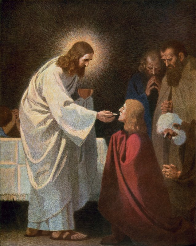 Jésus donnant la communion à Saint Jean - Unbekannt Unbekannt