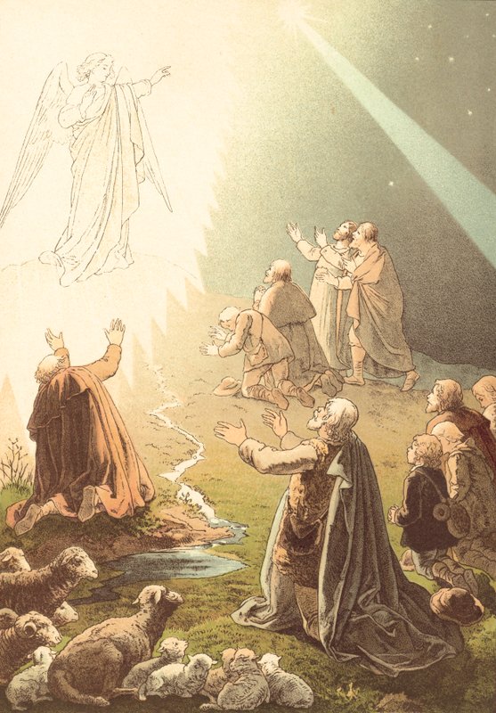 Les bergers gardant leurs moutons - Victor Paul Mohn