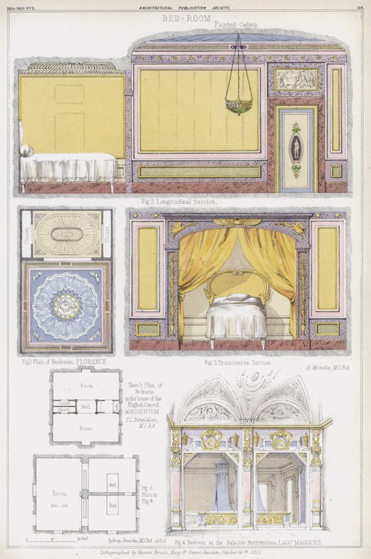 Chambres à Florence, la maison du consul anglais à Agrigentum, et la Casa Borromeo, lac Majeur, Italie - Vincent Brooks