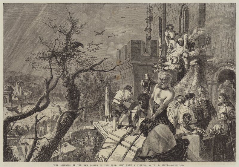 La construction du nouveau château sur le Tyne, 1080 - W. Bell Scott