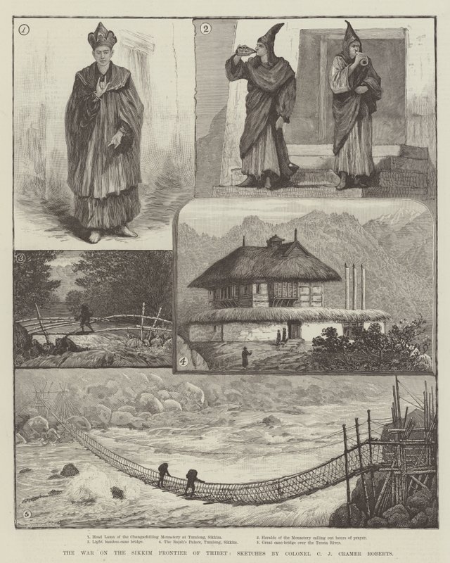 La guerre sur la frontière du Sikkim au Tibet - Walter Paget