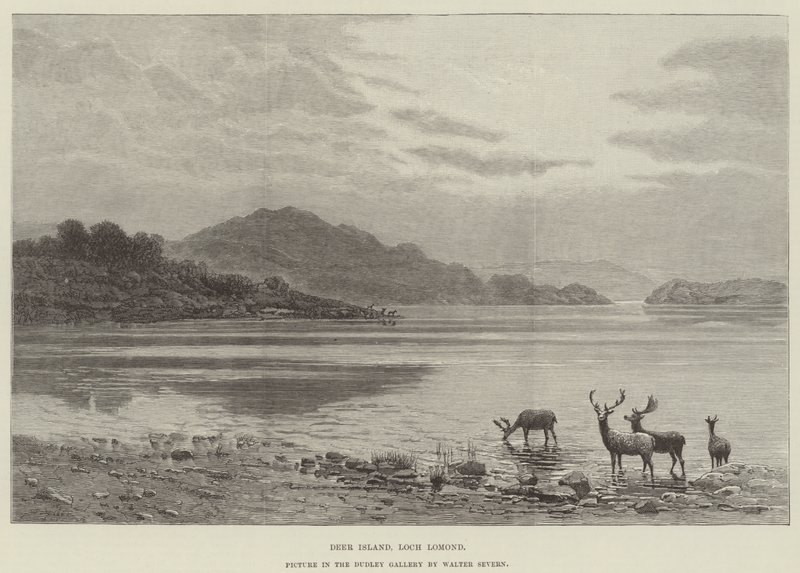 Île aux Cerfs, Loch Lomond, image dans la galerie Dudley - Walter Severn