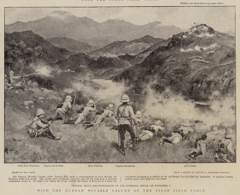 Avec la colonne mobile de Kurram de la force de campagne de Tirah - Walter Stanley Paget