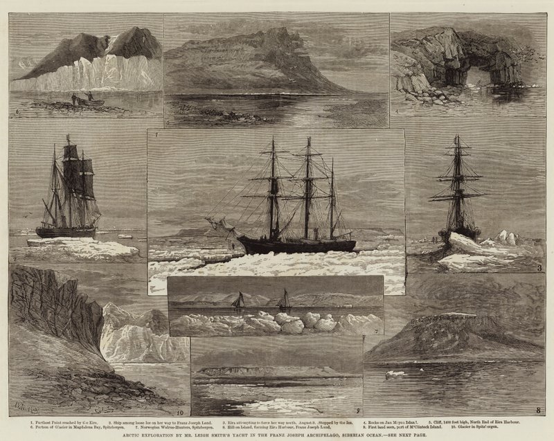 Exploration arctique par le yacht de M. Leigh Smith dans l