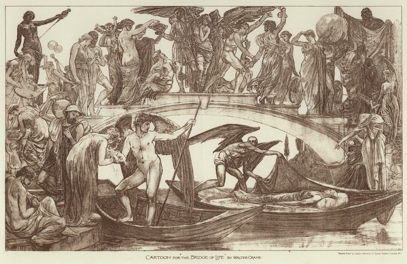 Cartoon pour "Le Pont de la Vie" (gravure) - Walter (after) Crane