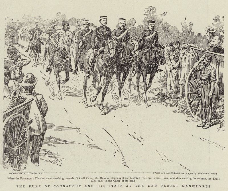 Le duc de Connaught et son état-major aux manœuvres de la New Forest - Walter Charles Horsley