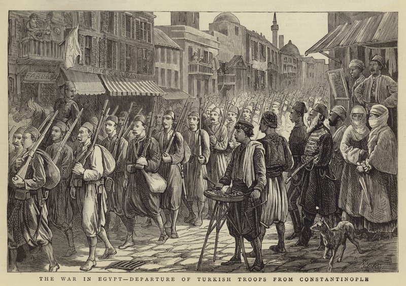 La guerre en Égypte, départ des troupes turques de Constantinople - Walter Charles Horsley