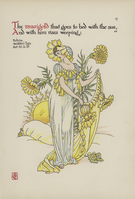 Fleurs du jardin de Shakespeare - Walter Crane