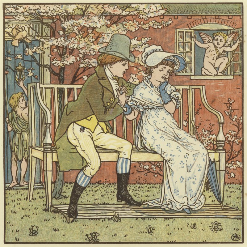 Il était un petit homme et il courtisait une petite demoiselle - Walter Crane