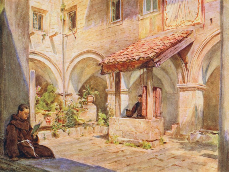 Le cloître supérieur à San Francesco, Raguse - Walter Frederick Roofe Tyndale