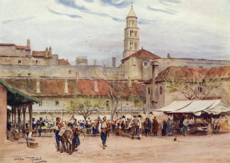 Yougoslavie : Jour de marché à Split - Walter Frederick Roofe Tyndale