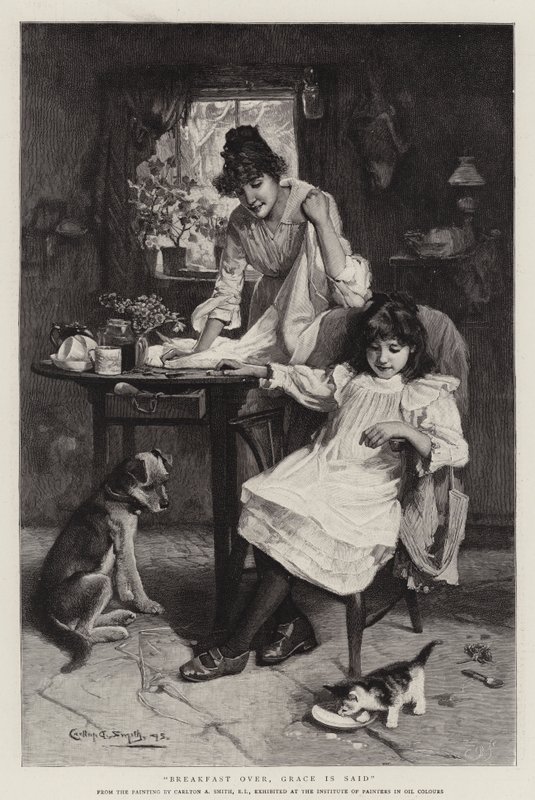 Petit-déjeuner terminé, la grâce est dite - Walter Granville Smith
