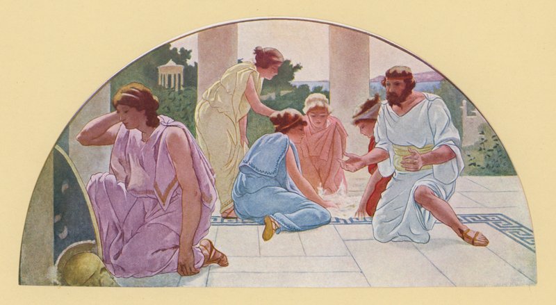 Achille déguisé en écolière découvert par Ulysse - Walter MacEwen