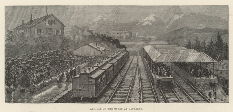 Arrivée de la reine à Lausanne - Walter Paget