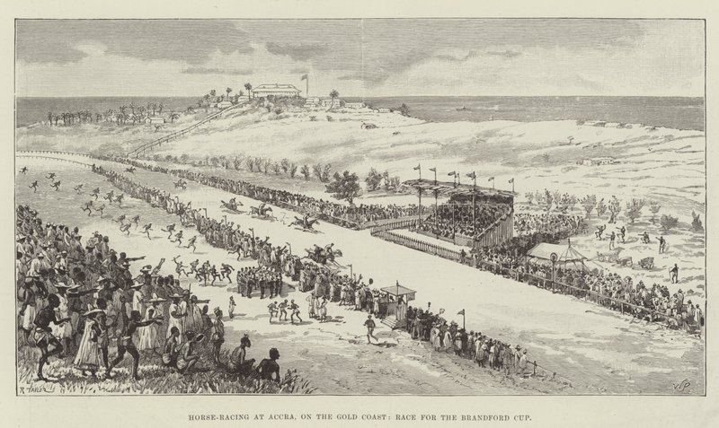 Course de chevaux à Accra, sur la Côte de l