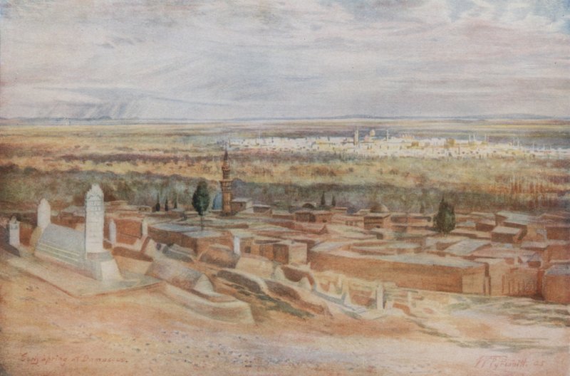 Vue générale de Damas au début du printemps - Walter Spencer Stanhope Tyrwhitt