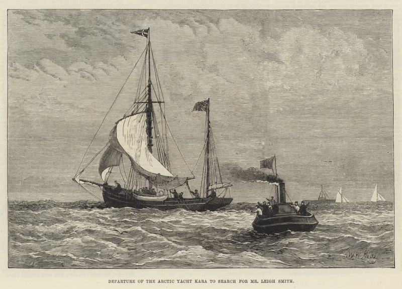 Départ du yacht arctique Kara pour rechercher M. Leigh Smith - Walter William May