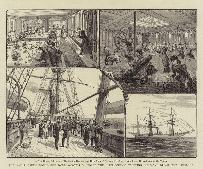 La croisière en yacht autour du monde, notes à bord du navire à vapeur de la compagnie de yachting interocéanique Ceylon - Warry