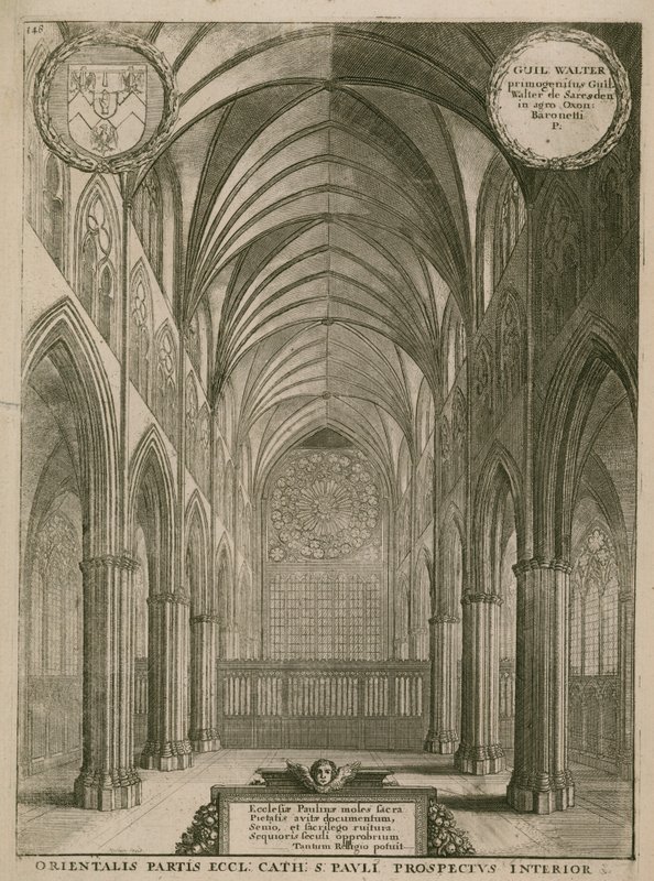 Intérieur de la cathédrale Saint-Paul, Londres - Wenceslaus Hollar