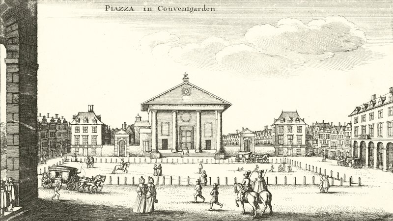Piazza, Covent Garden, Londres (gravure) - Wenceslaus Hollar