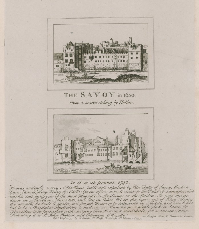 Le Savoy en 1650 et tel qu