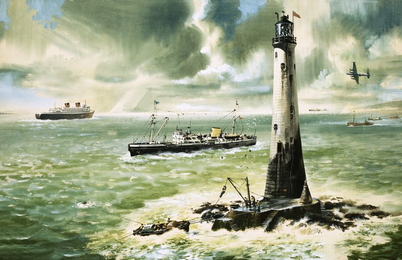 Phare de Wolf Rock à Land